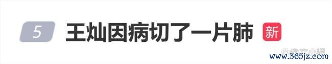 王灿因病切了一派肺