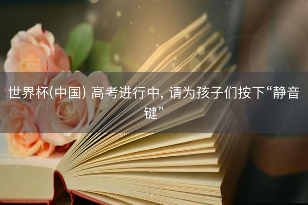 世界杯(中国) 高考进行中， 请为孩子们按下“静音键”