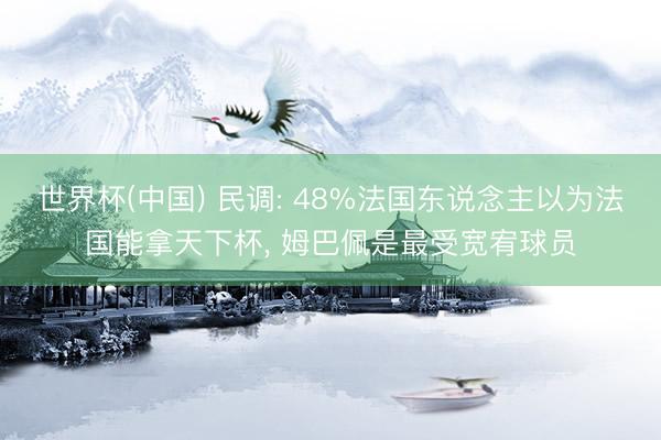 世界杯(中国) 民调: 48%法国东说念主以为法国能拿天下杯, 姆巴佩是最受宽宥球员