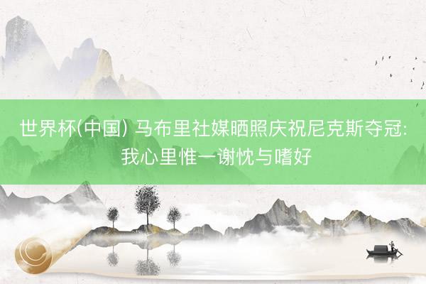 世界杯(中国) 马布里社媒晒照庆祝尼克斯夺冠: 我心里惟一谢忱与嗜好