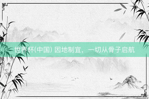 世界杯(中国) 因地制宜，一切从骨子启航