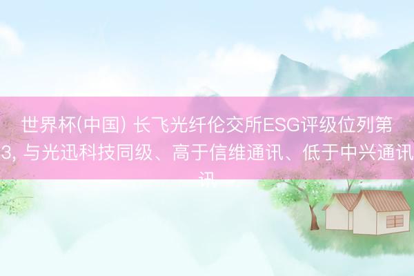 世界杯(中国) 长飞光纤伦交所ESG评级位列第3， 与光迅科技同级、高于信维通讯、低于中兴通讯
