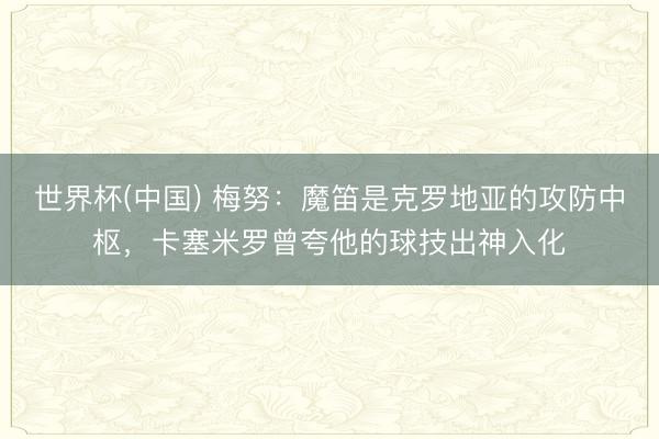 世界杯(中国) 梅努:魔笛是克罗地亚的攻防中枢,卡塞米罗曾夸他的球技出神入化